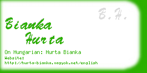 bianka hurta business card